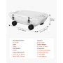 VEVOR Nevera Flotante 37,9 L Enfriador Flotante para Agua y Tierra con Carcasa Rígida Aislada, Ruedas, Portavasos, Cuerda de Remolque, Asas Laterales para Playa Piscina Barco Bebida Hielo Color Blanco