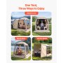 VEVOR Screen House Tent, 1825 x 1825 x 2200 mm, 4-6 Person Pop Up SUV Tailgate Tent, Portable Screened in Canopy with Carry Bag, Netting Sides, for Car Camping, Garden, Outdoor Activities, Beige
