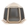 VEVOR Carpa Plegable, 3030 x 2650 x 2300 mm, 4-8 Personas, con Mosquitera, Bolsa de Transporte, Laterales de Malla y Estacas para el Suelo, para Jardín, Patio y Actividades al Aire Libre, Beige