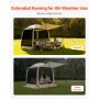 VEVOR Carpa Plegable con Mosquitera, 1825 x 1825 x 2200 mm, 4-6 Personas, Polígono 4 Lados, con Toldo Extensible, Bolsa de Transporte, Laterales de Malla, para Relajarse, Leer o Descansar, Beige