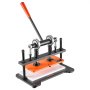 VEVOR Leather Cutting Machine 280 x 140 mm Embossing Plate Die Cutter, Hand Press Leather Embossing & Die Cutting, 1.5 T Pressure, 12 mm Stroke, Dual Guide Shafts, for Fabric, Paper, Silicone