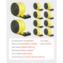 VEVOR Correa de cabrestante 4" x 40 pies 10 Piezas Carga 2,7 T Correas de camión de resistencia a la rotura 8,2 T con gancho plano, control de carga para remolques, granja, rescates, amarillo