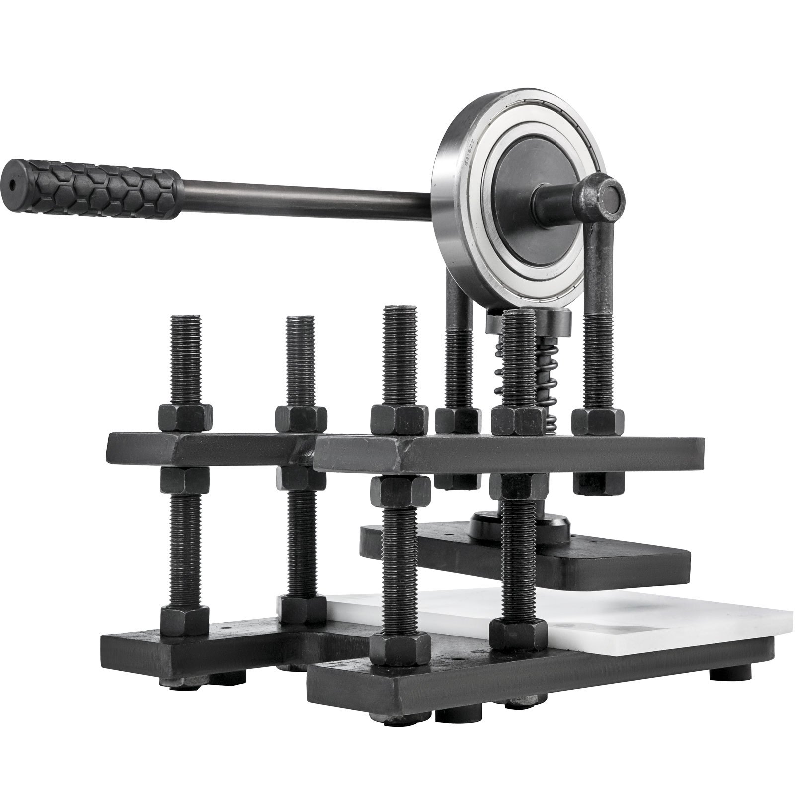 VEVOR Máquina de Corte de Cuero 180 x 120 mm Troqueladora Manual Máquina de Estampado de Cuero Hecho de Acero Trefilado en Frío # 45 Presión de 1 T Máquina de Corte Artesana para Cueros