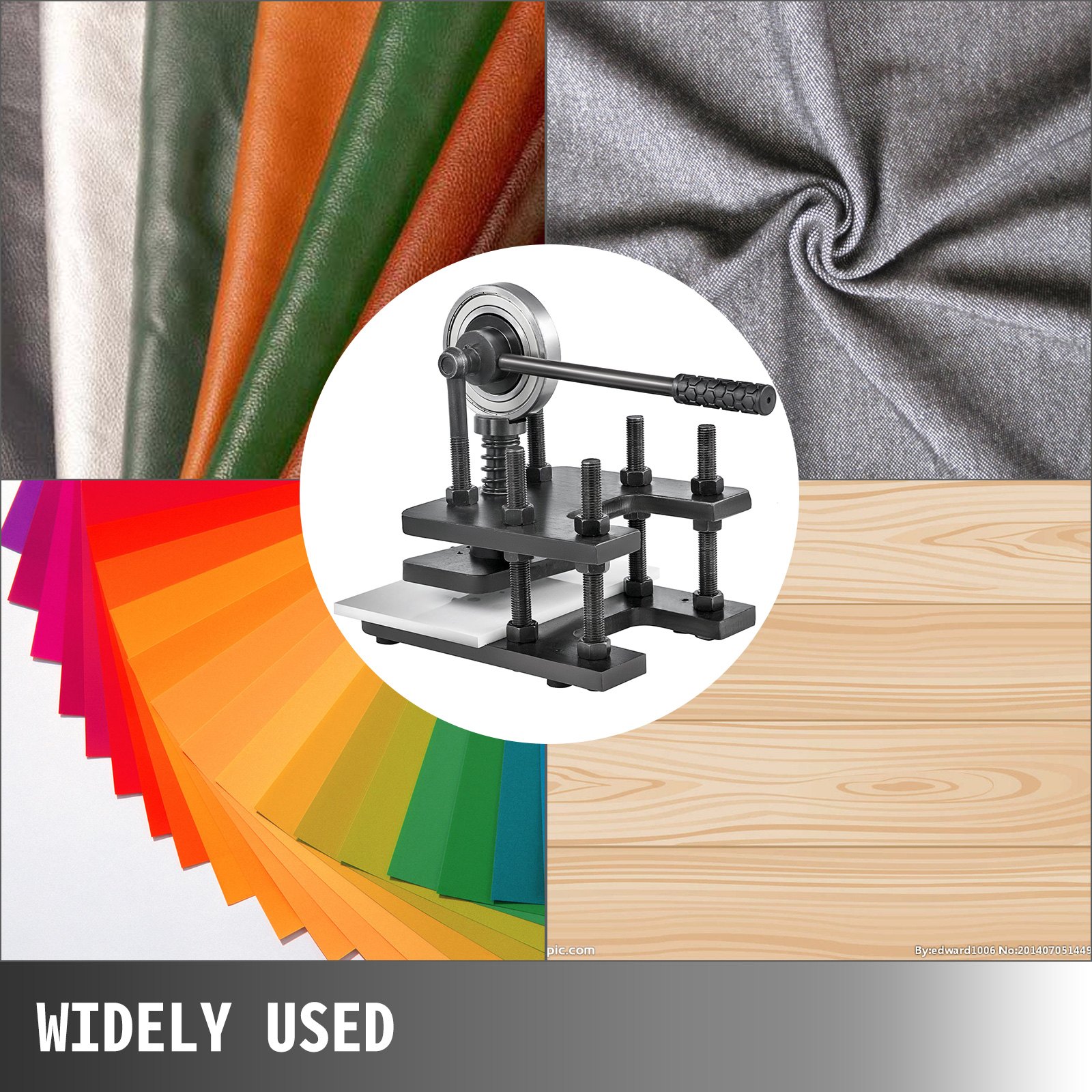 VEVOR Máquina de Corte de Cuero 180 x 120 mm Troqueladora Manual Máquina de Estampado de Cuero Hecho de Acero Trefilado en Frío # 45 Presión de 1 T Máquina de Corte Artesana para Cueros