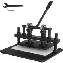 VEVOR Máquina de Corte de Cuero Máquina de Corte Manual Cuero 260 x 150 mm con Placa Superior Presión de 1.5 T Máquina de Estampado de Cuero Manual de Acero Estirado en Frío de 45#