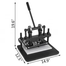 VEVOR Máquina de Corte de Cuero Máquina de Corte Manual Cuero 260 x 150 mm con Placa Superior Presión de 1.5 T Máquina de Estampado de Cuero Manual de Acero Estirado en Frío de 45#