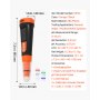 VEVOR Medidor de pH Digital, Probador Multifuncional de pH Conductividad TDS, a Prueba de Agua IP68, Pantalla VA, con Solución de Calibración, para Hidroponía Piscina Agua Potable Laboratorio Acuario