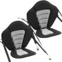 VEVOR Asiento Acolchado para Kayaks 2 Piezas, Asiento de Canoa con Respaldo Grosor de 12 mm, Cojín de Kayak con Bolsa de Almacenamiento y Correas Ajustables para Bote de Pesca, Tabla de Paddle