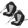 VEVOR Asiento Acolchado para Kayaks 2 Piezas, Asiento de Canoa con Respaldo Grosor de 65 mm, Cojín de Kayak con Bolsa de Almacenamiento y Correas Ajustables para Bote de Pesca, Tabla de Paddle
