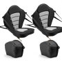 VEVOR Asiento Acolchado para Kayaks 2 Piezas, Asiento de Canoa con Respaldo Grosor de 65 mm, Cojín de Kayak con Bolsa de Almacenamiento y Correas Ajustables para Bote de Pesca, Tabla de Paddle