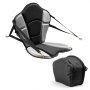 VEVOR Kayak Seat, 1 Pack 31 mm Thick, Universal Paddle Board Seat with Back Support, Sit-on-Top Soft Padded Cushion with Storage Bag & Adjustable Straps for SUP, Fishing/Inflatable Kayak, Rowboat
