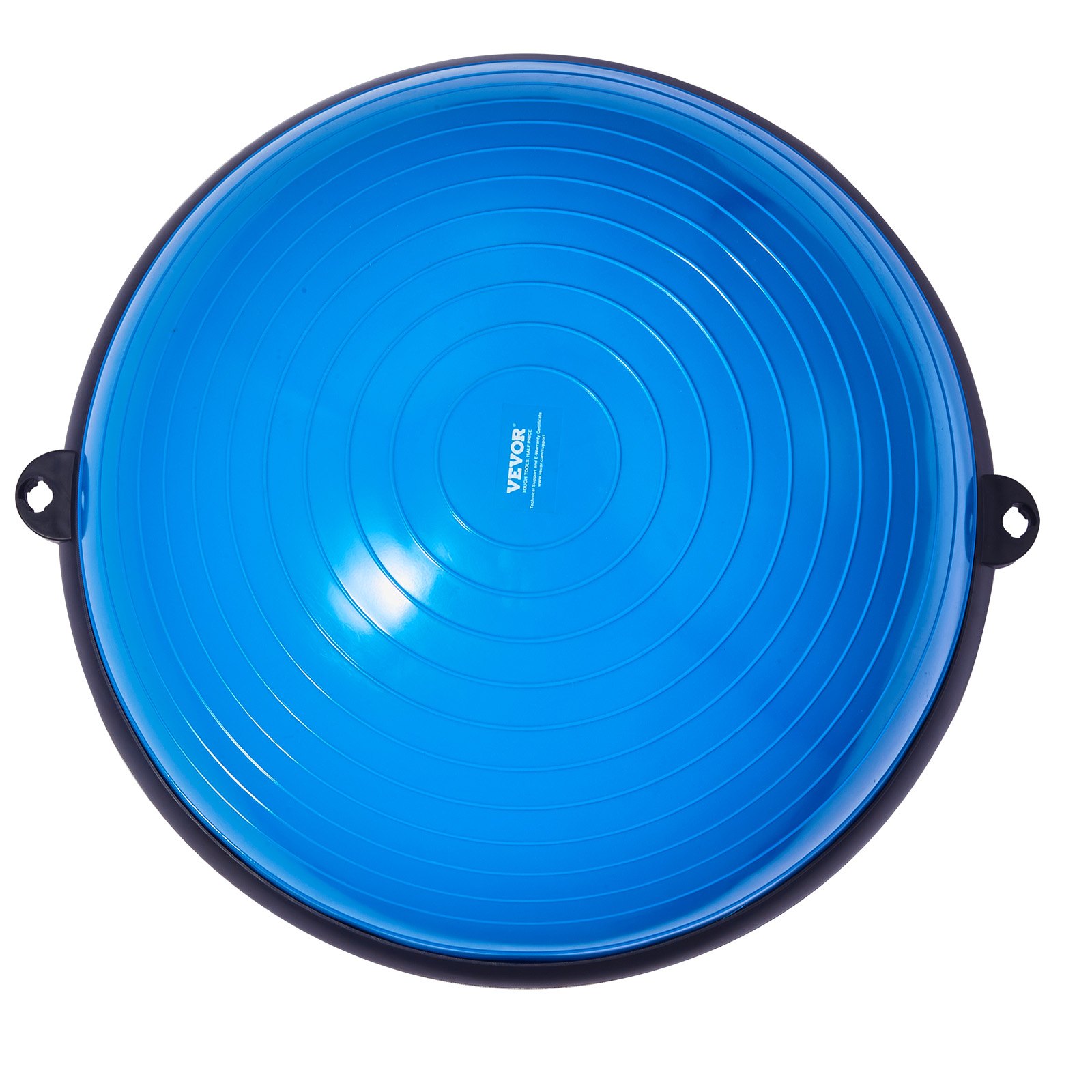 VEVOR Entrenador de Pelota de Medio Ejercicio, Entrenador de Pelota de Equilibrio de 620 x 215 mm de Capacidad de 300 kg con Bandas de Resistencia y Bomba de Pie para Gimnasio en Casa, Color Azul