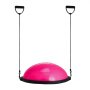 VEVOR Entrenador de Pelota de Medio Ejercicio, Entrenador de Pelota de Equilibrio de 660 x 200 mm de Capacidad de 680 kg con Bandas de Resistencia y Bomba de Pie, para Gimnasio en Casa, Color Rosa