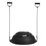 VEVOR Entrenador de Pelota de Medio Ejercicio, Entrenador de Pelota de Equilibrio de 660 x 200 mm de Capacidad de 680 kg con Bandas de Resistencia y Bomba de Pie, para Gimnasio en Casa, Negro