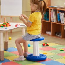 VEVOR Silla de Actividades con Cojín de Esponja para Niños de 3 a 7 Años, Azul