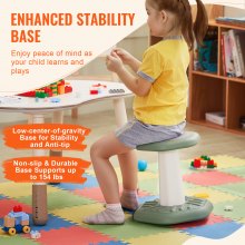 VEVOR Silla de Actividades con Cojín de Esponja para Niños de 3 a 7 Años, Verde