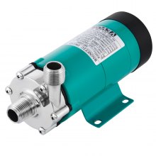 VEVOR MP-15RP Bomba de Cerveza con Bomba de Pozo de Grado Alimenticio 10 W, Cabeza de Acero Inoxidable, Bomba de Cerveza de Elaboración Magnética con Bomba de Cerveza de Alta Temperatura 120 ℃