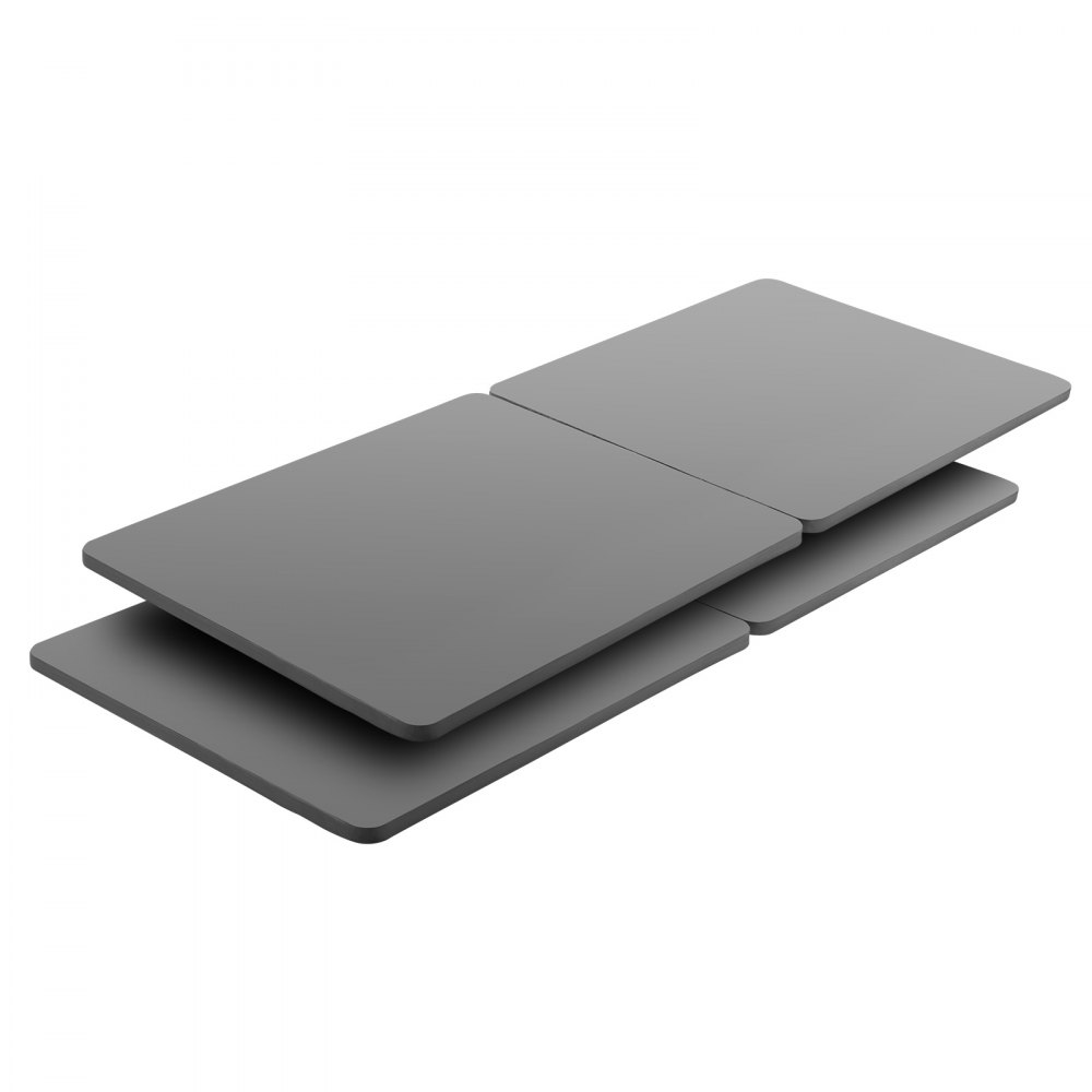 VEVOR Tableros de Cama para Debajo del Colchón, Tamaño King (188 x 200 cm), Tablero de Bunkie, Paquete de 4 Piezas, Marco de Madera con Tejido Oxford 200D, Transpirable, Soporte para Colchón, Gris