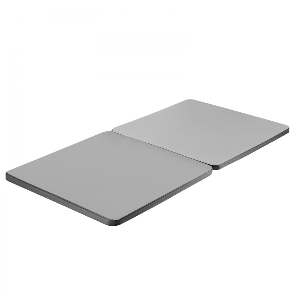 VEVOR Tableros de Cama para Debajo del Colchón, Tamaño Individual, Tablero de Bunkie de 38 mm, Paquete de 2 Piezas, Marco de Madera con Tejido Oxford 200D, Transpirable, Soporte para Colchón, Gris