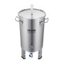 VEVOR Fermentador de Cerveza de 30L, Hervidor de Acero Inoxidable 304, Fermentador de Cubo de Cerveza para Elaboración de Cerveza, Suministros de Elaboración Casera con Base