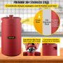VEVOR Sistema de Mini Barril de Cerveza a Presión 5L Rojo Grifo de Cerveza de Acero Inoxidable 185x320mm Sistema de Dispensador de Cerveza de Regulador de Presión CO2 para Hogar Bar Fiesta Camping