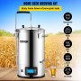 VEVOR Destilacion para Alcohol 30 L Olla De Acero Inoxidable para Cerveza 100-2500 W Destilacion para Alcohol 42 x 35,5 x 82 cm Pantalla LCD con Múltiples Funciones, Bomba de Circulación para Cocina