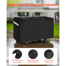 VEVOR Funda Impermeable para Parrilla de Exterior 1690 x 570 x 660 mm Negro