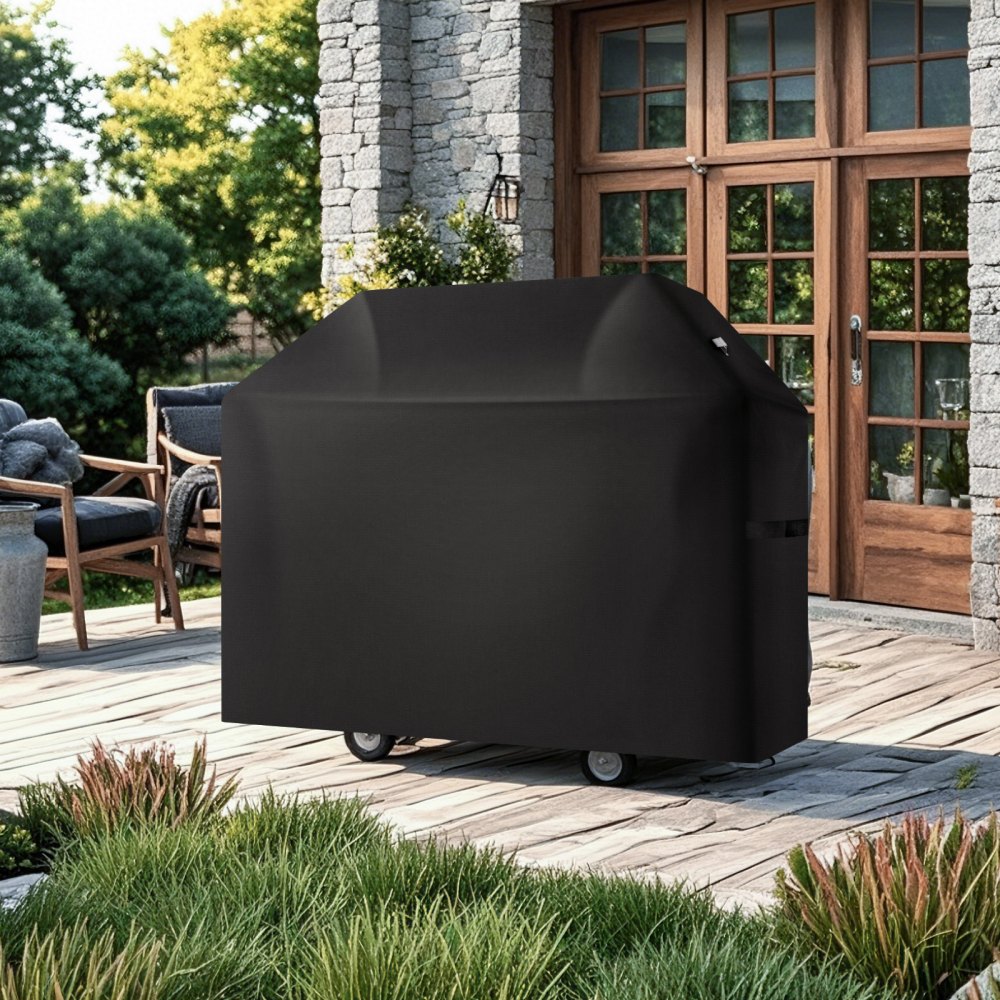 VEVOR Grill Cover, Protective Cover for Grills (1473 mm), Waterproof & Weatherproof, Durable 600D Polyester, Easy to Put On and Take Off, with Velcro Straps