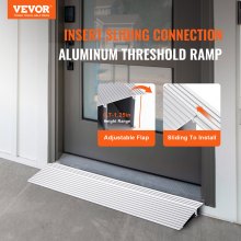 Rampa de umbral de aluminio VEVOR 1" 800 lbs para sillas de ruedas Scooters