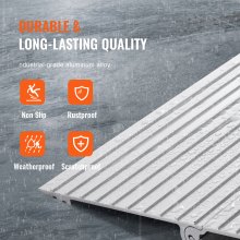 Rampa de umbral de aluminio VEVOR 1" 800 lbs para sillas de ruedas Scooters