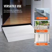 Rampa de umbral VEVOR, rampa de puerta de aluminio de 4 pulgadas de altura, 800 libras para sillas de ruedas y scooters