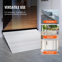 Rampa de umbral VEVOR, rampa de puerta de aluminio de 5 pulgadas de altura, 800 libras para sillas de ruedas y scooters