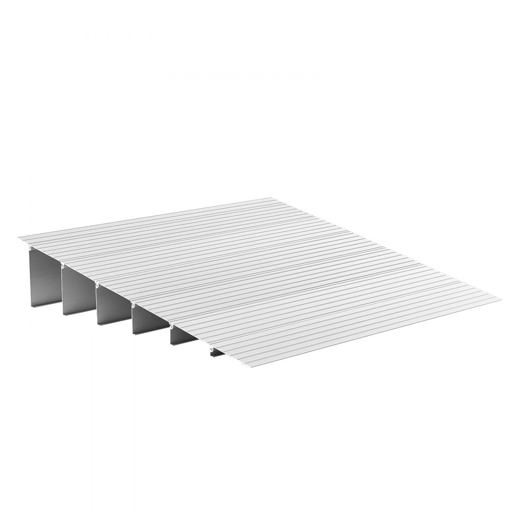 VEVOR Rampa de Umbral Altura de 15,5 cm, Rampa de Aleación de Aluminio para Bordillos Entrada, Capacidad de Carga de 362,8 kg, para Sillas de Ruedas, Scooters, Sillas Eléctricas, Escaleras de Casa