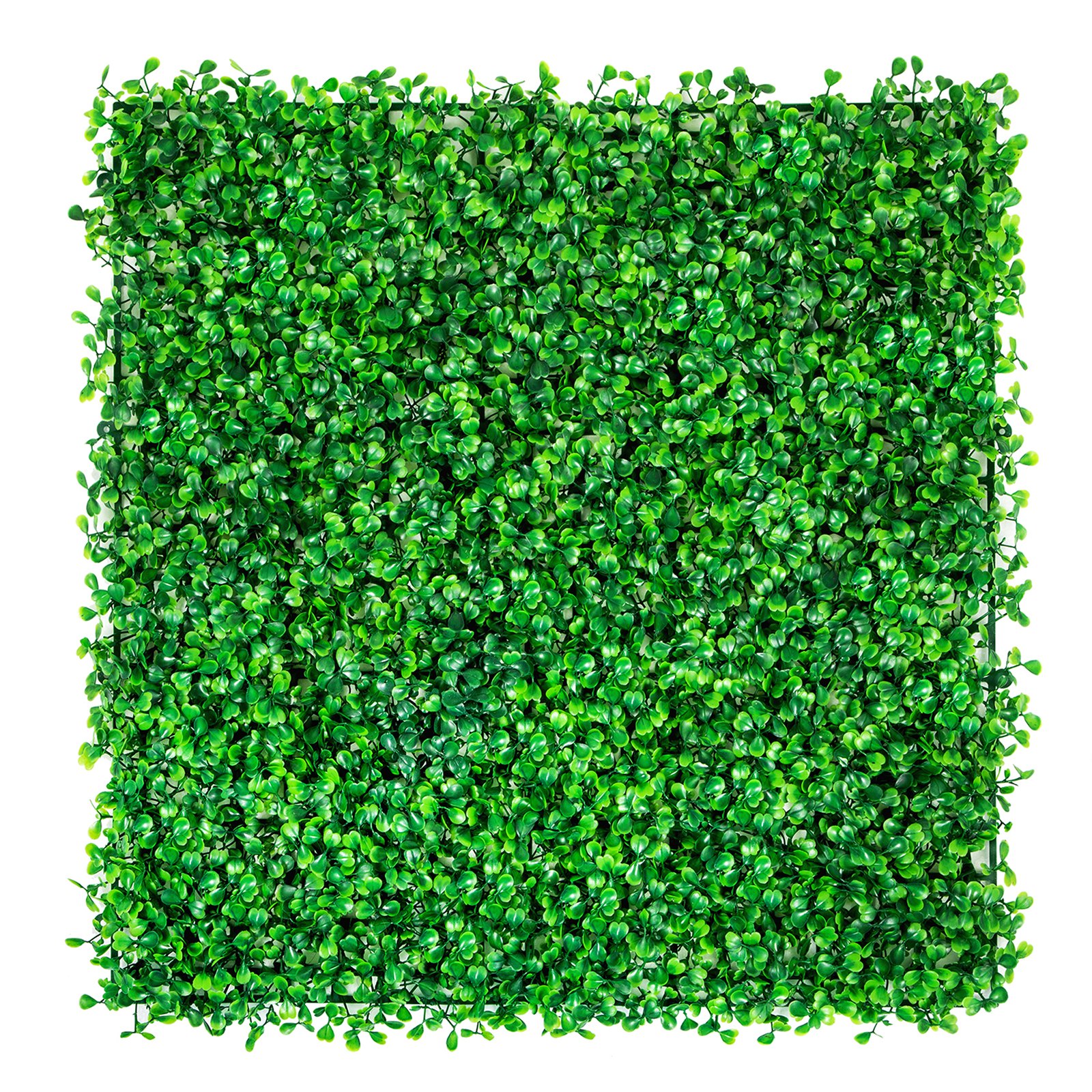 VEVOR 12 paneles artificiales de boj de 10.0 x 10.0 in, tapete de pared de seto de boj, pared de fondo de césped artificial, pantalla de cobertura de privacidad con protección UV para valla de jardín interior y exterior