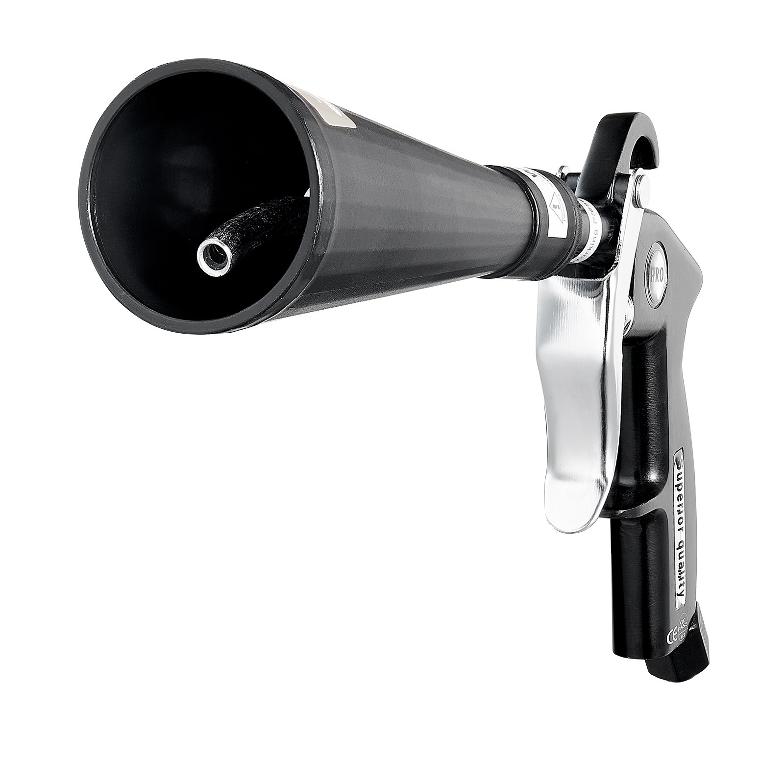 VEVOR compressed air cleaning gun, 6-9.2 bar compressed air gun with 2 nozzle sets, 360° rotating nozzle for complete cleaning, high-pressure blow gun, compatible with 1/4 NPT air compressor