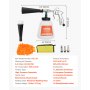 VEVOR Compressed Air Cleaning Gun, 6-9.2 Bar High-Pressure Air Blow Gun with 2 Nozzles & 1 L Liquid Bottle, Washing Gun, Car Cleaning Gun, Suitable for 1/4 NPT Air Compressor