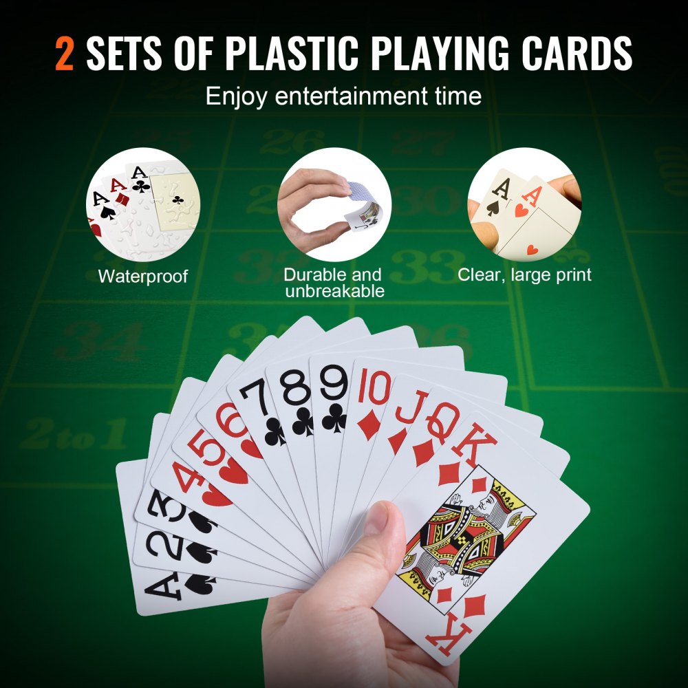 VEVOR Estuche de Póquer 300 Fichas de Póker de Clay y ABS 14g 40x3,3mm con 2 Barajas de Cartas Texas Holdem 1 Botón de Distribuidor y 2 Botones Ciegos para Juegos de Apuestas Blackjack Casino en Casa