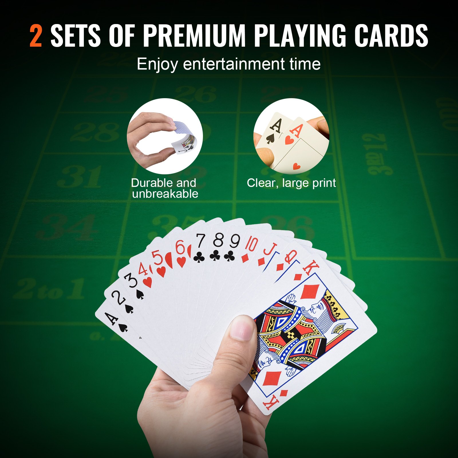VEVOR Estuche de Póquer 300 Piezas Fichas de Póquer de Plástico 11,5 g 40 x 3,3 mm con 2 Barajas de Cartas 1 Botón de Distribuidor y 2 Botones Ciegos para Blackjack Texas Juegos de Azar Casino en Casa