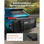 VEVOR Bolsa de Carga para Enganche, Impermeable, PVC 840D, Resistente, para Almacenamiento en Caja de Camioneta con 8 Correas Reforzadas, Apta para Cestas de Enganche de Coche y Furgoneta, Negro