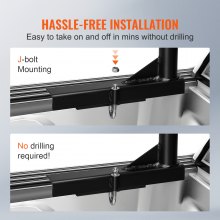 VEVOR Truck Rack Pick up Truck Escalera 46"-71" Ancho 800lbs Capacidad para Kayak