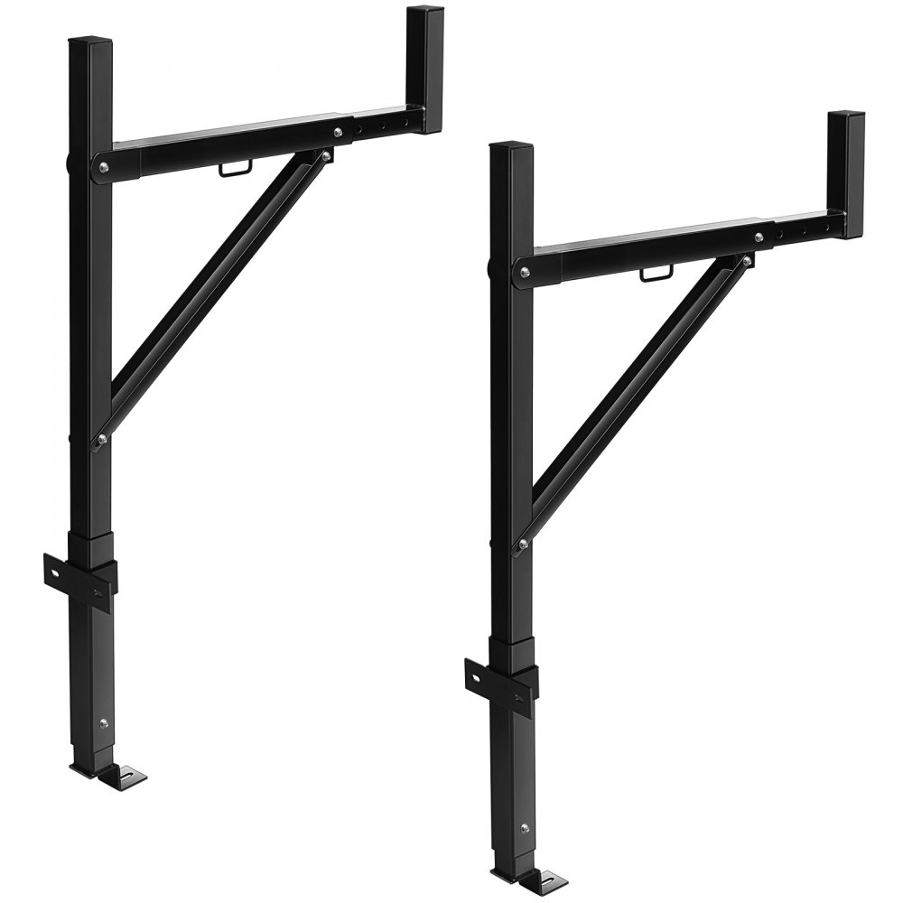 VEVOR Truck Luggage Rack, 49-87 cm Extendable Truck Ladder Rack, 980-1108 mm Height Adjustable, 113 kg Capacity, Steel Ladder Rack for Trucks, Truck Bed Carrier for Kayaks, Surfboards, Wood