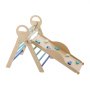 VEVOR Pikler Triangle Set, 9-in-1 Toddler Climbing Toys Indoor, with 2 Wooden Cars, Cushion, Triangle, Arch, and Ramp, 68 kg Load, Foldable Montessori Climbing Set for Toddlers and Kids, Blue