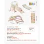 VEVOR Estructura de Escalada para Niños y Bebés, Gimnasio Montessori Plegable, con Xilófono Cojín Rampa de Tobogán Arco de Escalada, Triángulo Pikler, Juguete Multifuncional para Niños, Color Arcoíris
