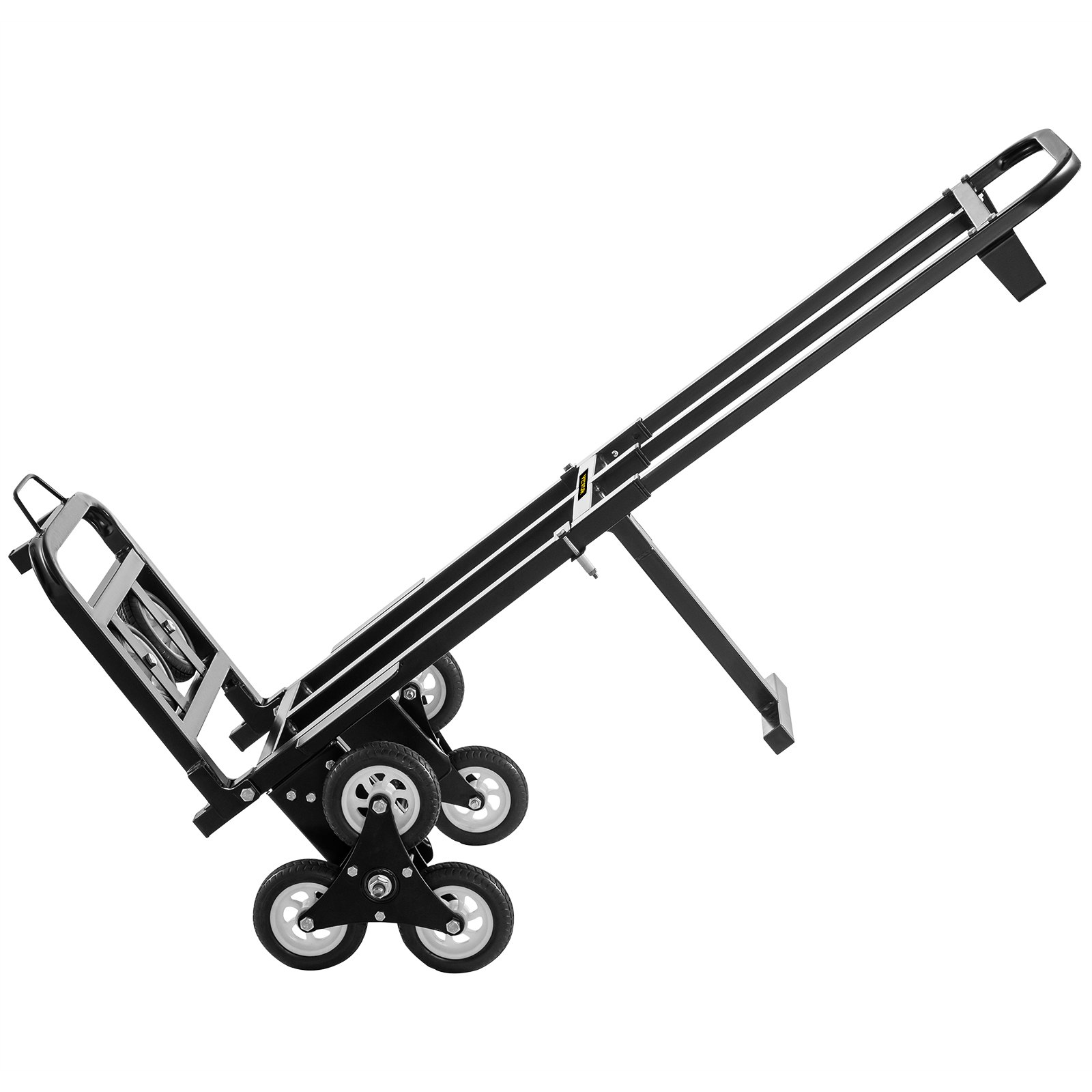 VEVOR Carretilla de Mano Portátil para Escaleras con Mango Ajustable 1145 - 730 mm, Carro para Escaleras Acero Plegable Capacidad de 460 lbs (209 kg), Carrito Compra Escalera con Ruedas Estables