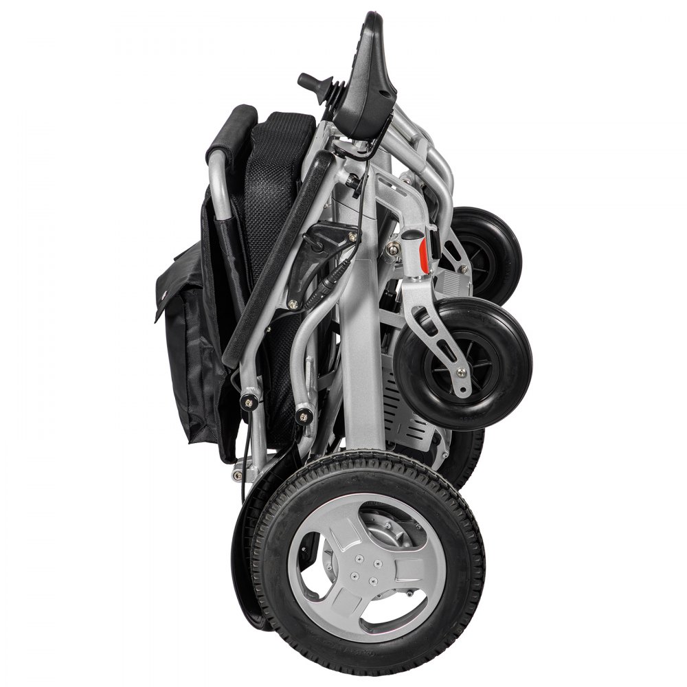 VEVOR Silla de Ruedas Eléctrica Plegable 6 km/h de Velocidad, Silla con Ruedas 28 kg Aleación de Aluminio, Silla de Ruedas Ligera Recargable para Adultos, Motor 250 W x 2 PCS con Cargador de Batería