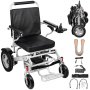 VEVOR Silla de Ruedas Eléctrica Plegable 6 km/h de Velocidad, Silla con Ruedas 28 kg Aleación de Aluminio, Silla de Ruedas Ligera Recargable para Adultos, Motor 250 W x 2 PCS con Cargador de Batería