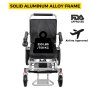 VEVOR Silla de Ruedas Eléctrica Plegable 6 km/h de Velocidad, Silla con Ruedas 28 kg Aleación de Aluminio, Silla de Ruedas Ligera Recargable para Adultos, Motor 250 W x 2 PCS con Cargador de Batería