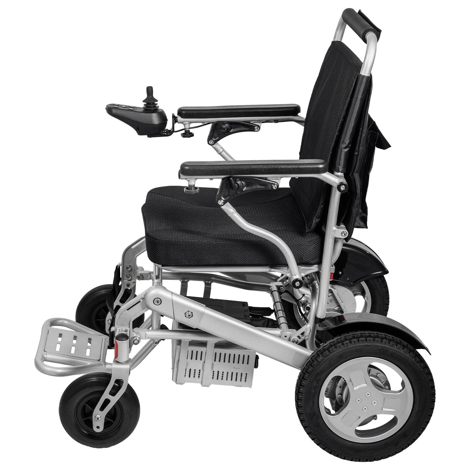 VEVOR Silla de Ruedas Eléctrica Plegable 6 km/h de Velocidad, Silla con Ruedas 28 kg Aleación de Aluminio, Silla de Ruedas Ligera Recargable para Adultos, Motor 250 W x 2 PCS con Cargador de Batería