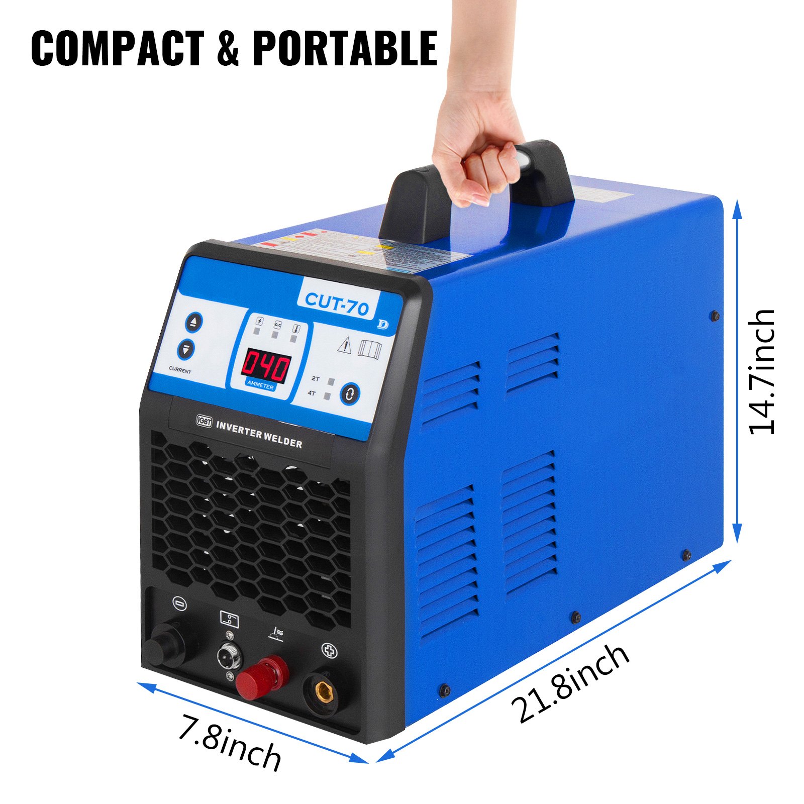 Cortador De Plasma Inverter Portátil Con Manómetro Impermeable 380v 70a 25mm