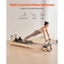 VEVOR Máquina de Pilates Reformador Plegable para Gimnasio, 238 x 68 x 57 cm